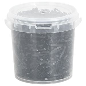 vidaXL Elastici per Trecce Cavallo 1500 pz Neri in Silicone
