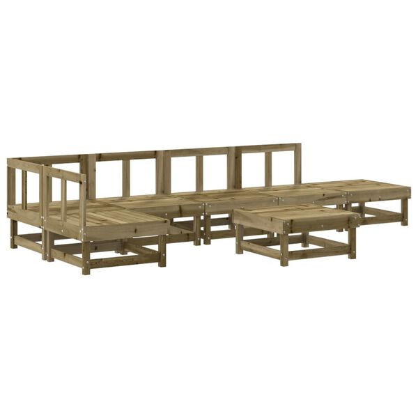 vidaXL Set Salotto da Giardino 7 pz in Legno Impregnato di Pino