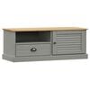 vidaXL Mobile Porta TV VIGO Grigio 106x40x40 cm Legno Massello di Pino