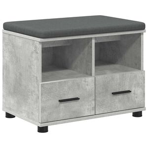 vidaXL Panca per ingresso Grigio Cemento 60 x 38 x 46 cm