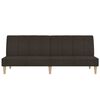 vidaXL Divano Letto a 2 Posti con Pouf Marrone Scuro in Tessuto
