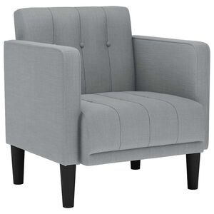 vidaXL Divano Sedia con Braccioli Grigio Chiaro 53 cm in Tessuto