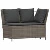 vidaXL Set Divani da Giardino 3 pz con Cuscini Grigio in Polyrattan