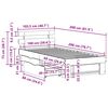 vidaXL Struttura del letto Naturale 100 x 200 cm Pino massello