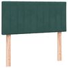 vidaXL Giroletto a Molle con Materasso Verde Scuro 80x210 cm Velluto
