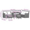 vidaXL Set Divani da Giardino 4 pz con Cuscini Forma L Polyrattan Nero