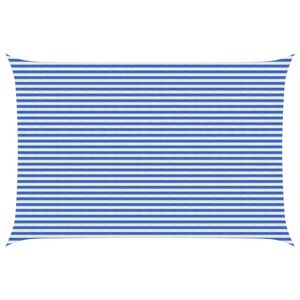 vidaXL Telo Ombra 4 x 6 m HDPE Rettangolare Blu e Bianco