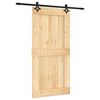 vidaXL Porta scorrevole Naturale e Nero 100 x 210 cm