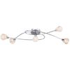 vidaXL Lampadario con Paralumi in Reticolo di Vetro per 5 Lampadine G9