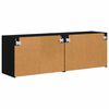 vidaXL Mobile TV da parete 2 pcs Nero 59,5 x 31 x 40 cm