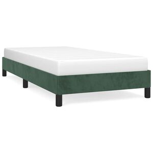vidaXL Giroletto senza Materasso Verde Scuro 90x200 cm in Velluto