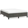 vidaXL Struttura letto senza Materasso Grigio Scuro 137x190 cm Velluto
