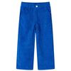 Pantaloni per Bambini in Velluto a Coste Blu Cobalto 104