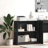 vidaXL Libreria Rovere Nero 80 x 24 x 76 cm Legno multistrato