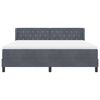 vidaXL Letto a molle con materasso Grigio scuro 200 x 180 cm Velluto