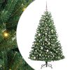 vidaXL Albero di Natale Artificiale con Rami Pieghevoli Verde 150 cm