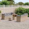 vidaXL Set Divano da Giardino 11 pcs Beige polyrattan