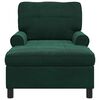 vidaXL Chaise Lounge con cuscino Verde Scuro 91 x 157 x 91 cm Velluto
