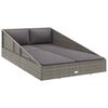 vidaXL Lettino da Giardino Grigio 110x200 cm in Polyrattan