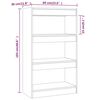 vidaXL Libreria/Divisorio Rovere Fumo 60x30x103 cm in Truciolato