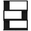 vidaXL Libreria Rovere Nero 80x24x96 cm in Legno Ingegnerizzato