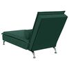 vidaXL Chaise Longue Massaggi con Capezzale Verde Scuro in Velluto