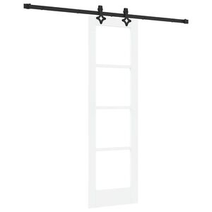 vidaXL Porta scorrevole ORKDAL 61 x 198,5 cm Bianco e Nero