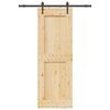 vidaXL Porta Scorrevole con Set Hardware 80x210 cm Legno Massello Pino