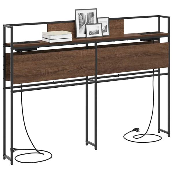 vidaXL Testata contenitore Rovere marrone 140 cm Legno multistrato