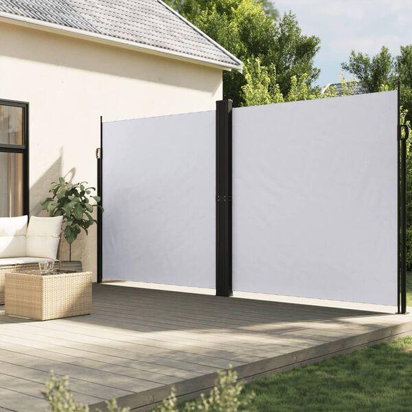vidaXL Tenda da Sole Laterale Retrattile Bianco 200x600 cm