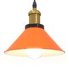 vidaXL Lampada Sospensione Regolabile E27 Arancio Lucido Ø22cm Metallo