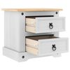 vidaXL Comodino con cassetto Bianco 53 x 39 x 47 cm Pino massello