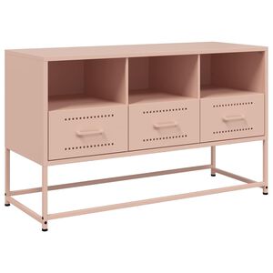 vidaXL Mobile TV Rosa 100,5x39x60,5 cm in Acciaio