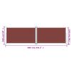 vidaXL Tenda da Sole Laterale Retrattile Marrone 160x600 cm