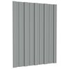 vidaXL Pannello per tetto 12 pcs Grigio 60 x 45 cm Acciaio zincato