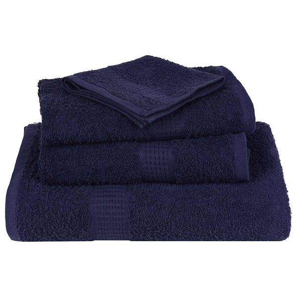 vidaXL Asciugamani da bagno FROGN 10 pz Blu navy 100x150 cm 360 g/m&sup2;