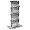 vidaXL Scaffale per riviste Grigio Sonoma 68 x 40 x 123.5 cm