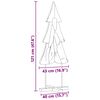 vidaXL Albero di Natale Marrone 121 cm Legno massello di teak