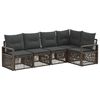 vidaXL Set Divano da Giardino 5 pcs Grigio polyrattan