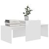 vidaXL Set Tavolini da Salotto Bianco Lucido 100x48x40 cm Multistrato
