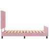 vidaXL Letto a molle con testiera Rosa 90 x 190 cm Velluto