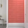 vidaXL Pannelli Murali 12 pz Rosa 60x15 cm Velluto 1,08 m²