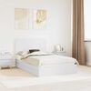 vidaXL Letto con Contenitore Bianco 120 x 190 cm Legno multistrato