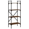 vidaXL Libreria Rovere Marrone 4 Ripiani 56x31,5x138,5 cm Multistrato