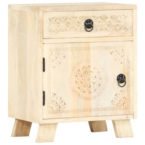 vidaXL Comodino 40x30x50 cm in Legno Massello di Mango
