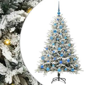 vidaXL Albero di Natale Artificiale Pre-illuminato con Set di Palline