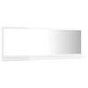 vidaXL Specchio da Bagno Bianco Lucido 100x10,5x37cm Legno Multistrato