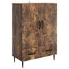 vidaXL Credenza Rovere Fumo 66 x 34,5 x 95 cm Legno ingegnerizzato