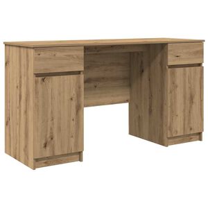 vidaXL Scrivania rovere artigianale Legno ingegnerizzato