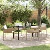 vidaXL Set da Pranzo per Giardino 5 pcs Beige polyrattan